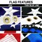 G128 Combo Pack: 20 Ft Telescoping Aluminum Flagpole (Black) & American and Thin Blue Line Flags 3x5 Ft, Both StormFlyer Series Embroidered 220GSM Spun Polyester | Pole with Flags Included